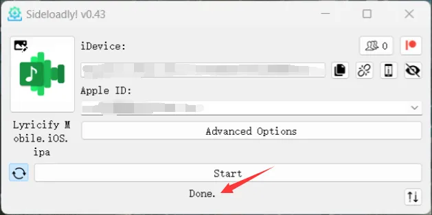 Lyricify Mobile installed successfully
